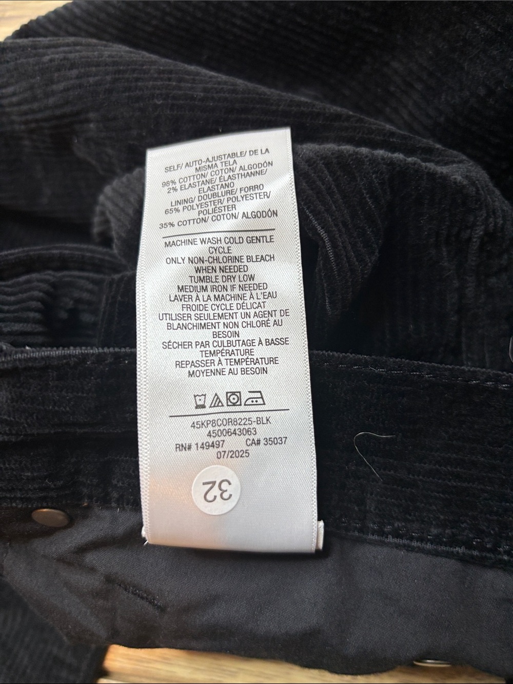 Men’s Joe’s The Brixton Black Slim Straight Corduroy Pants Size 32x32 - Picture 4 of 9